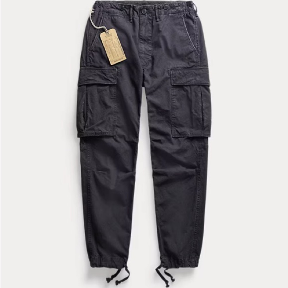 Ralph Lauren Double RL Black Cargo Pants